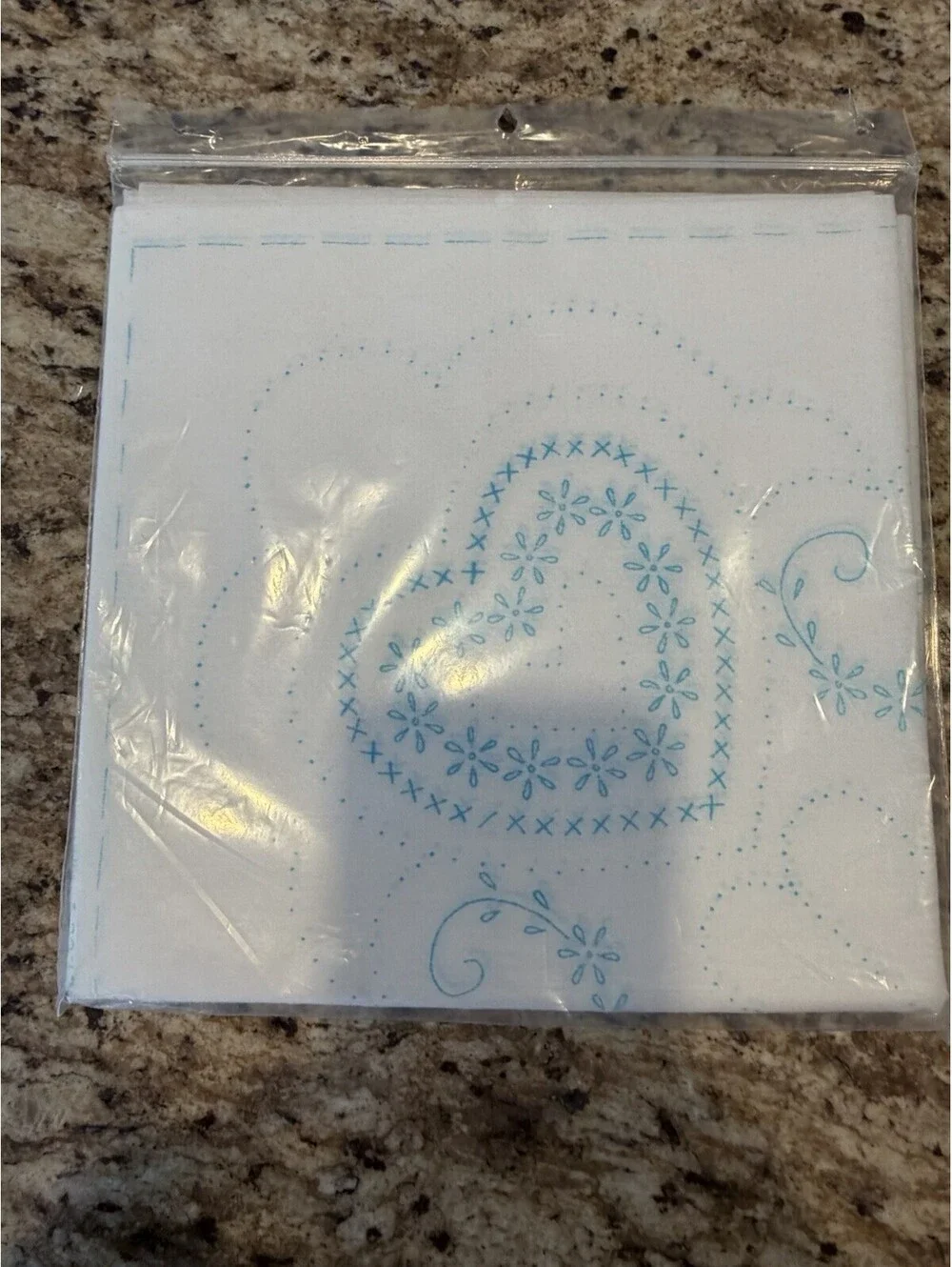 Vtg Rare Jack Dempsey White Quilt Blocks 18” Hearts #89 New